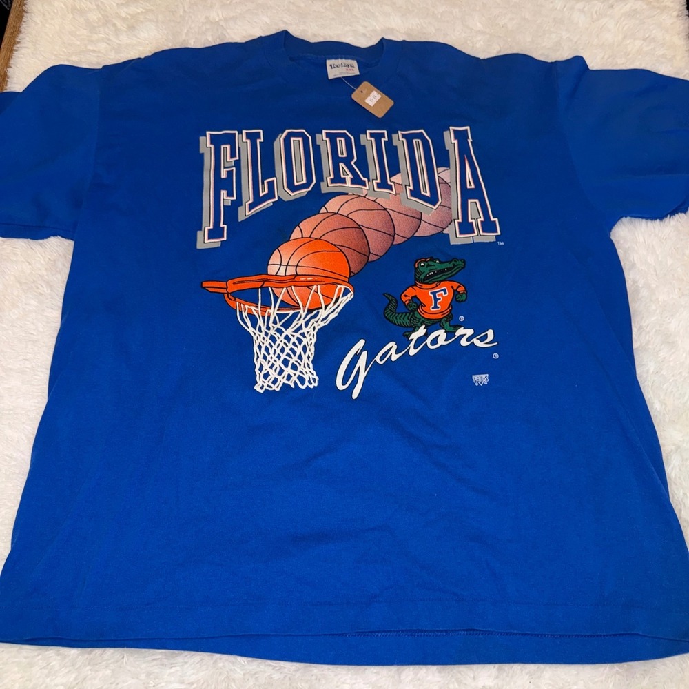 Tee Jays Florida Gators T-Shirt Mens‎ XXL Blue Excellent Vintage 90s Basketball